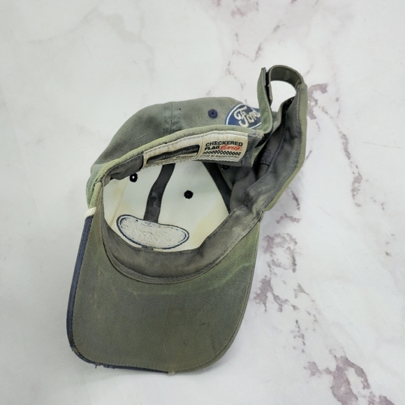 Ford Hat Mens Gray Trucks Adjustable Strapback Dad Cap Baseball Destroyed - Picture 7 of 8